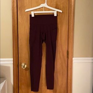 Maroon Leggings with pockets